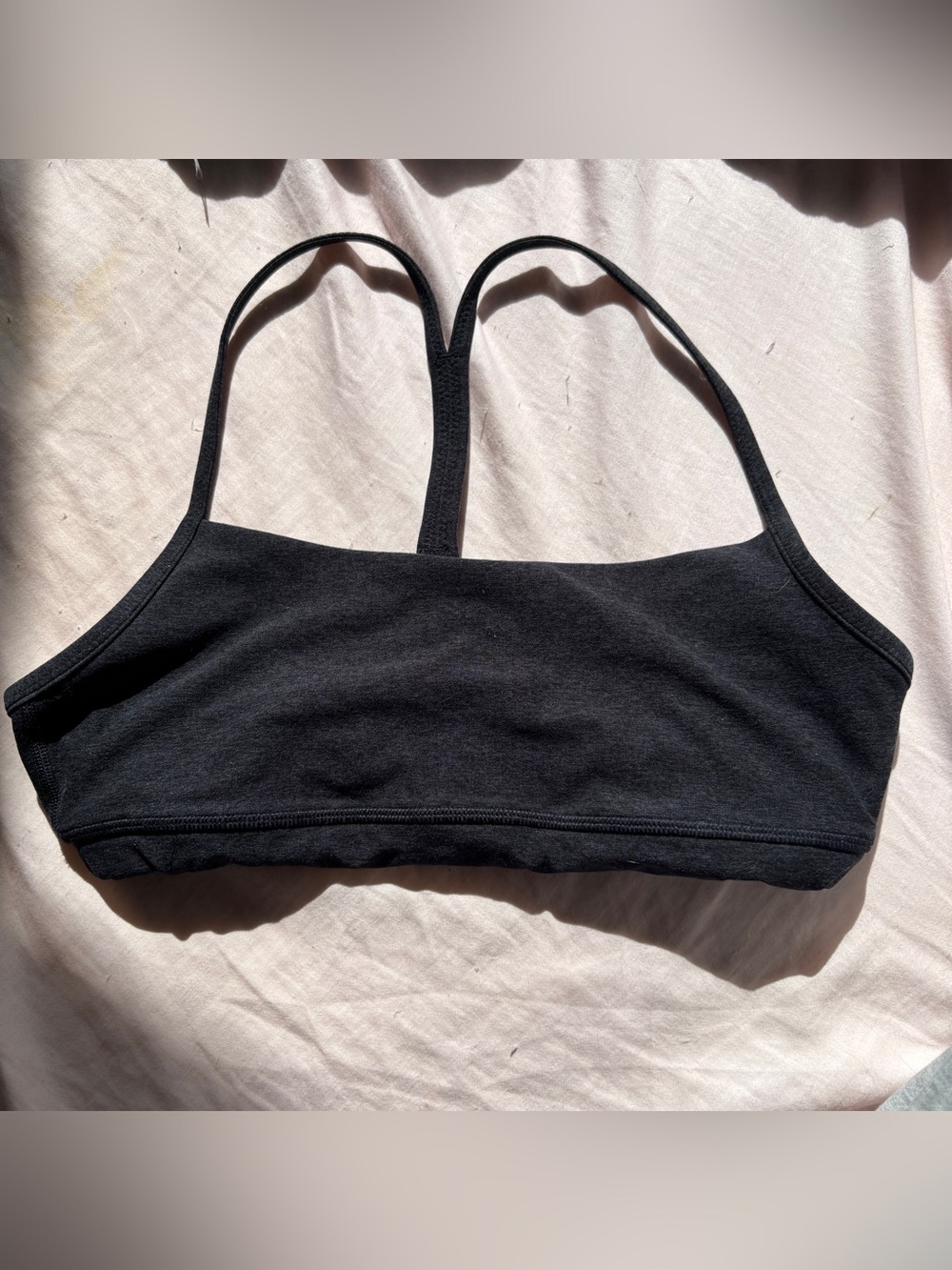 TNA Black Cotton Sports Bralette